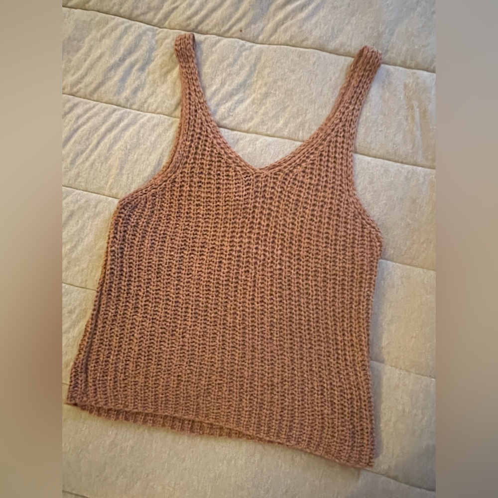moon & madison Brown Knit Tank Top sm - Picture 2 of 8